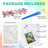 Paint by Numbers Kit for Adults Beginner - Dragonfly Adult Paint by Number Kits on Canvas, Stained Glass Acrylic Oil Number Painting for Adults, Perfect for Home Decor Gift 16x20 Inch GEEHEIY