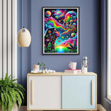 askkqtx Starry Rainbow Diamond Art Kits for Adults, Starry Sky Diamond Painting Kits, DIY 5D Round Full Drill Crystal Rhinestone Gem Art Craft Kits for Home Wall Decor 12X16 Inch askkqtx