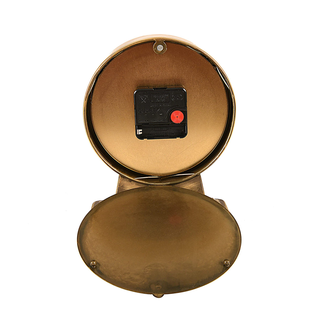 Creative Co-Op Decorative Metal Mantel Clock, Gold Finish Creative Co-Op