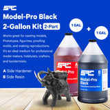 Specialty Resin & Chemical Model-Pro Black (2-Gallon) | 2-Part Resin Kit | Polyurethane Casting Resin for Models, Prototypes, Figurines, and Proofing Molds | Ideal for RTV Silicone Molds SPRESIN