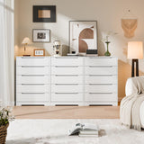 Cozy Castle 5 Drawer Dressers, Modern Chest of Drawers Large Organizer, Wood Accent Storage Cabinet for Living Room, Home Office, Entryway, White Cozy Castle