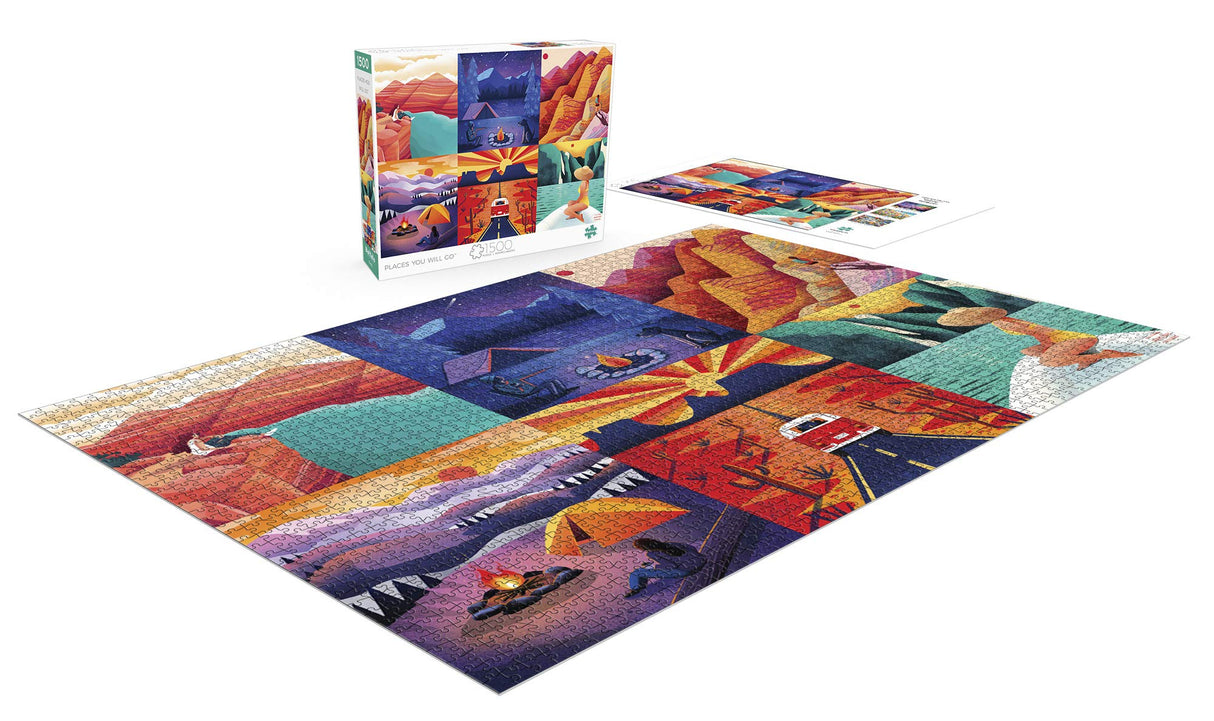 Buffalo Games - Marcy Smith - Places You Will Go - 1500 Piece Jigsaw Puzzle for Adults -Challenging Puzzle Perfect for Game Nights - Finished Size is 38.50 x 26.50 Buffalo Games