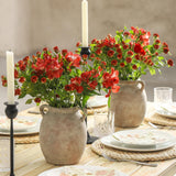 Dobbyby Ceramic Flower Vase 7.6 inch Farmhouse Rustic Vase Decorative Pottery Terracotta Vases for Home Decor Table Mantle Fireplace Living Room Bathroom Wedding Centerpiece (Whitewashed) Dobbyby