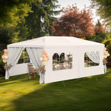 10x20FT White Party Tent Outdoor Canopy Tent Heavy Duty Wedding Tent Waterproof Patio Gazebo Event Tents for Parties with 6 Removable Sidewalls Perfect for Birthday Holiday Christmas BBQ susici