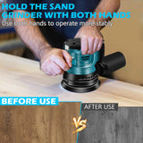 ZUYIYI 5 Inch Cordless Random Orbital Sander for Makita 18V Battery, 12000RPM Electric Orbital Sander 3 Various Speeds, Palm Sander w/20 Pcs Sandpapers for Woodworking, Sanding(Bare Tool) ZUYIYI