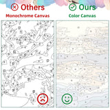 Aestalrcus Forest Paint by Numbers Kit for Adults, Mushrooms Paint by Numbers for Adults, DIY Paint by Number Gifts & Home Wall Decor 16X20 Inch Aestalrcus