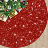 BlessedSeason Christmas Tree Skirt, 21 Inch Red Tree Skirt Satin Skirt with Small Sequins, Small Tree Skirt for 3 4 5ft Tree, Christmas Tree Decoration BlessedSeason