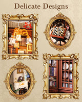Rolife DIY Miniature House Kit Victorian Parlor 1:18 Scale Dollhouse Diorama, Tiny House Building Kit Antique Bookshelf Display Crafts for Adults Gift for Boys Girls (Catherine's Living Room) Rolife