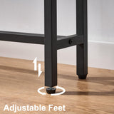 HOMCENES 5.9" Narrow Console Sofa Table with Power Outlets and USB Ports, Skinny Sofa Table with Charging Station, Slim Behind Couch Table, Entryway Display Shelf, for Living Room HOMCENES