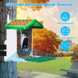 seanme Smart Bird Feeder with Camera Solar-Powered | 2.5K HD Live View, AI Identify 10,000+ Birds | Instant Alerts & Weatherproof Design | Bird Watching Birthday Gift for Mom/Father/Grandparents seanme