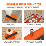 VARSK Contour Gauge Tool (10 inch) with Lock - Birthday Gifts for Men Dad Him, Cool Gadgets for Men, Irregular Shape Duplicator, Outline Edge Angle Measuring Tool for Woodworking Flooring VARSK