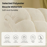 Welzona Adjustable Power Recliner Chair, Soft Corduroy Electric Recliner Chair, Power Recliners with USB Port, Eco-Certified Small Recliners for Small Spaces Sofa Reclinable, White Welzona