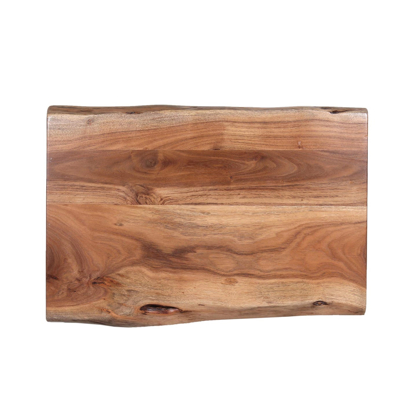 Alaterre Furniture Hairpin Natural End Table, Live Edge 15 in x 20 in x 27 in - WoodArtSupply