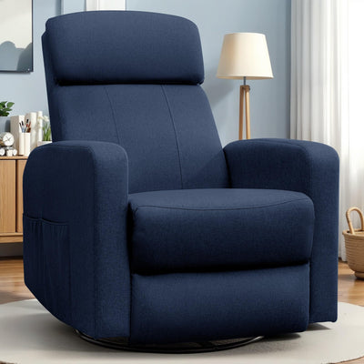 Korser Power Swivel Recliner Chairs for Adults, Electric Glider Rocking Chair Nursery, Glider Recliner Nursery Chair with Classified Side Pocket, Nursery Rocking Chairs with USB and Type-C Ports