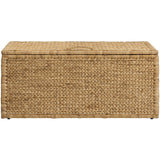 eHemco Heavy-duty Water Hyacinth Wicker Storage Trunk with Metal Frame, 42 by 20 by 18.5 Inches, Natural eHemco
