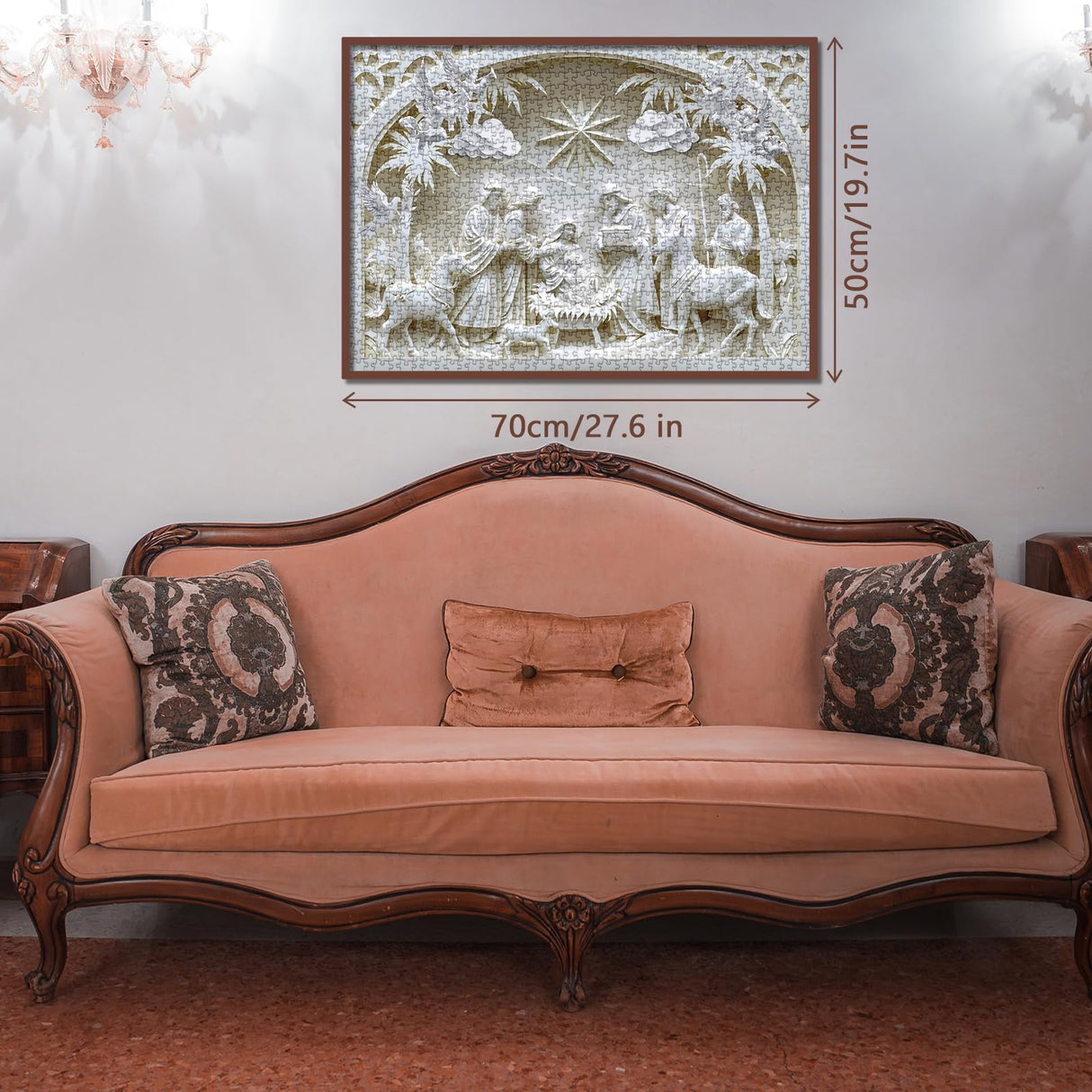 3D Nativity Scene Sculpture Puzzles for Adults 1000 Pieces, Christian Jesus Religious Bible Jigsaw Puzzles, Faith Catholic Cross Puzzle BBOLDIN