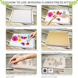 Rhykoka Large Flower Press Kit for Adults, 10 Layers 11.8 x 8.3 Inches DIY Wood Leaf Plant Press Kit, Great Gift for DIY Arts and Crafts Lovers (Light Beige) Rhykoka