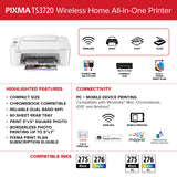 Canon PIXMA TS3720 Wireless All-in-One Printer (6671C022) Canon
