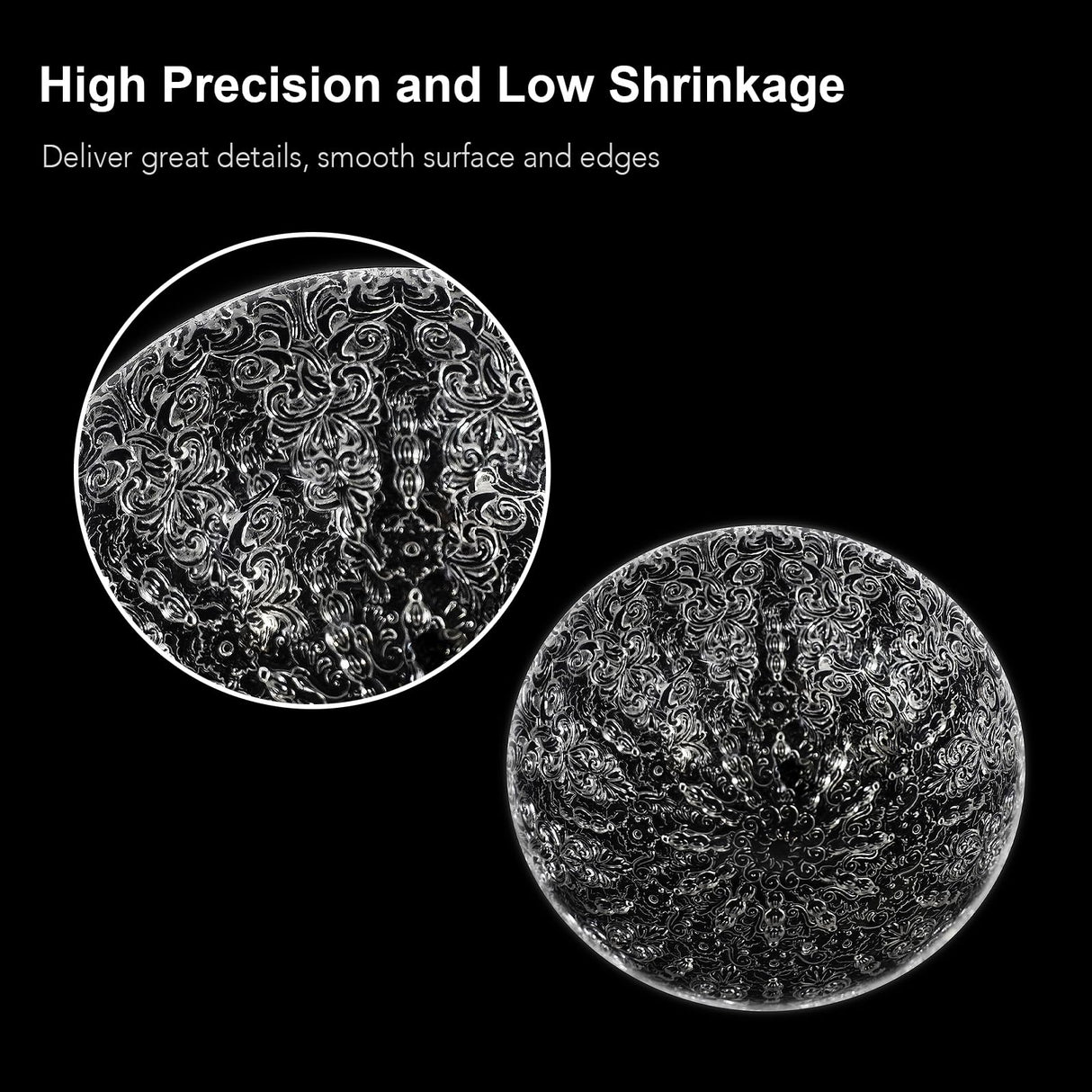 NextShapes Clear Pro 3D Printer Resin, Glass-Like Ultra High Transparency, Non-Yellowing & Non-Brittle, High Precision 405nm UV Curing Resin for LCD/DLP 3D Printing (Clear, 500g) NextShapes