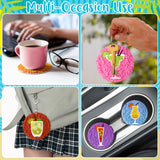 FoszaSzept Cocktail Punch Needle Coaster Kit, 22Pcs Embroidery Needle Coasters Crafts for Beginners, Easy DIY Mug Tufted Making Set with 6 Patterns Hoop Self Adhesive Felt Cloth Threading Device FoszaSzept
