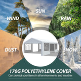 QZEN 20'x20' Canopy Party Tent, Heavy Duty Wedding Tent with Removable Sidewall & 4 Sand Bags, Outdoor Event Tent for Wedding, Birthday Party (20' x 20') QZEN