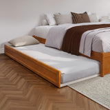 AFI, Barcelona Queen Panel Platform Bed with Twin XL Trundle, Light Toffee AFI