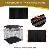 Petmystify Dog Crate Topper with Magnets for 42 Inch Crate - Aluminum Foldable Dog Kennel Topper Decorative Storage Pet Crate Table Black (Only Topper) Petmystify