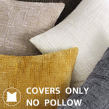 decorUhome Christmas Cream White Chenille Throw Pillow Covers 18x18 Set of 2 Thick Textured Slubby Couch Pillow Covers Farmhouse Accent Modern Neutral Decorative Pillow Cases for Bed Sofa Living Room decorUhome