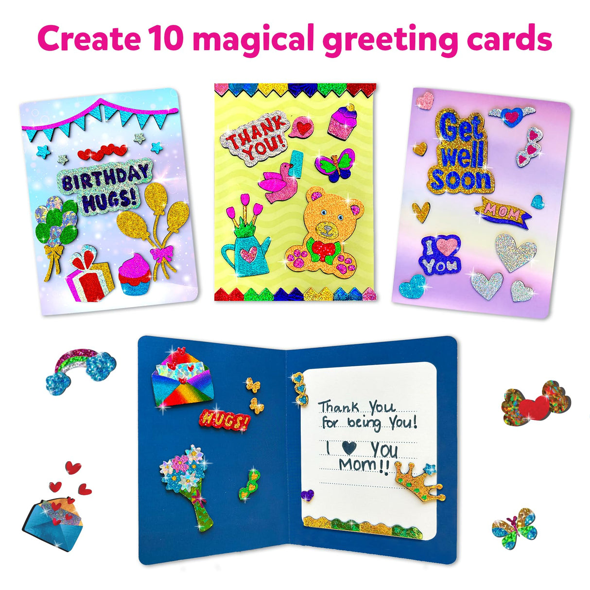 Skillmatics Foil Fun - Card Making Set, No Mess Art for Kids, Craft Kits & Supplies, DIY Creative Activity, Gifts for Girls & Boys Ages 4, 5, 6, 7, 8, 9 Skillmatics