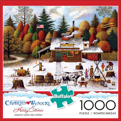 Buffalo Games - Charles Wysocki - Vermont Maple Tree Tappers - 1000 Piece Jigsaw Puzzle for Adults -Challenging Puzzle Perfect for Game Nights - Finished Size is 26.75 x 19.75