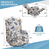 Consofa Swivel Rocker Recliner, Manual Rocker Recliner Chair for Adults, Glider Rocking Chair for Nursery with Padded Seat for Living Room, 360° Swivel Rocking Chair Small Recliners for Small Spaces Consofa