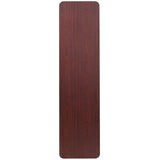 EMMA + OLIVER 6-Foot Mahogany Melamine Laminate Folding Training/Seminar Table - Event Table EMMA + OLIVER