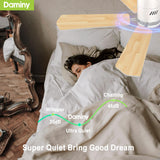 DAMINY 52 inch 5 Blades White Ceiling Fans with Lights,Flush Mount,6CCT, Low Profile Ceiling Fan with Light and Remote Control,DC Motor,Ceiling Fan for Bedroom, Kitchen,Living Room,Indoor/Outdoor Use DAMINY