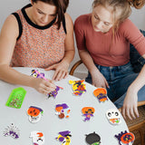 40PCS Halloween Crafts for Adults DIY Diamond Art: DIY Glow-in-The-Dark Refrigerator Magnets Stickers Kit, Magnetic Fridge Decor (Luminous) Eternity sky