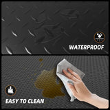 LulnCush 8x21 FT Garage Floor Mat, Thickened Diamond Plate PVC Garage Flooring Roll for Under Car Parking, Heavy Duty Garage Floor Protector 168SQFT for Garage, RV Trailer, Basement, Golf Cart. Black LulnCush