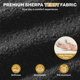 Nebuaegis Swivel Accent Chair Set of 2, Modern Comfy Teddy Barrel Chairs, Oversized Upholstered Round Arm Chair for Living Room, Bedroom, Reading Room, Black Nebuaegis