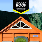 Sportspower My First Wooden Playhouse: Working Door, Open Concept Design and Flower Pot Holders Constructed from Premium Wood (Pre-Cut and Stained) Sportspower