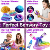 Trubic Galaxy Slime Kit for Girls, Globe and Magic Potion Bottles Kits, Clear Crystal/Butter/Glow-in-The Dark Slime Making Kit, DIY Craft Birthday Party Favors Toys for Kids Girls Boys 7 8 9 10 11 12 Trubic