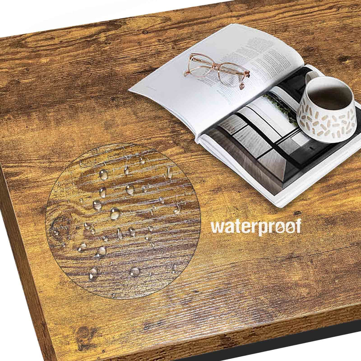 Lufeiya Home Office Desks 47 inch Desk for Bedroom Modern Simple Student Study Table 48 Vintage Writing Computer Desk, Rustic Brown Lufeiya