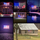 HYH American Flag Lights with 420 Super Bright LEDs Waterproof Led Flag Net Light of The United States for Memorial Day,Yard,Garden Decoration,Festival,Holiday,Party,Christmas New Year Decorations HYH