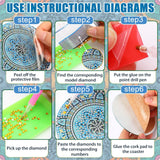 UPINS 8Pcs Mandala Diamond Art Painting Art Coasters Kits with Holder, Diamond Art Non Slip Coaster Kits DIY with Holder Crafts for Adults Diamond Art Painting Kits Supplies for Christmas Gift UPINS