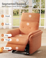 Susalt Power Recliner Chair with Adjustable Backrest Footrest, Ultra-Comfy Velvet Reclining Chair with Overstuffed Arms & Lumbar Support USB Port for Living Room Bedroom, Tool-Less (Brown) Susalt