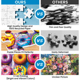 500 Pieces Puzzles for Adults–Colorful Donuts Puzzle for Adults Children Elderly–Recycled Paper Jigsaw Puzzle 500 Pieces–Glossy, Sturdy Pieces Challenging Family Game Great Gift Idea (20.5x15in) Nitktaia