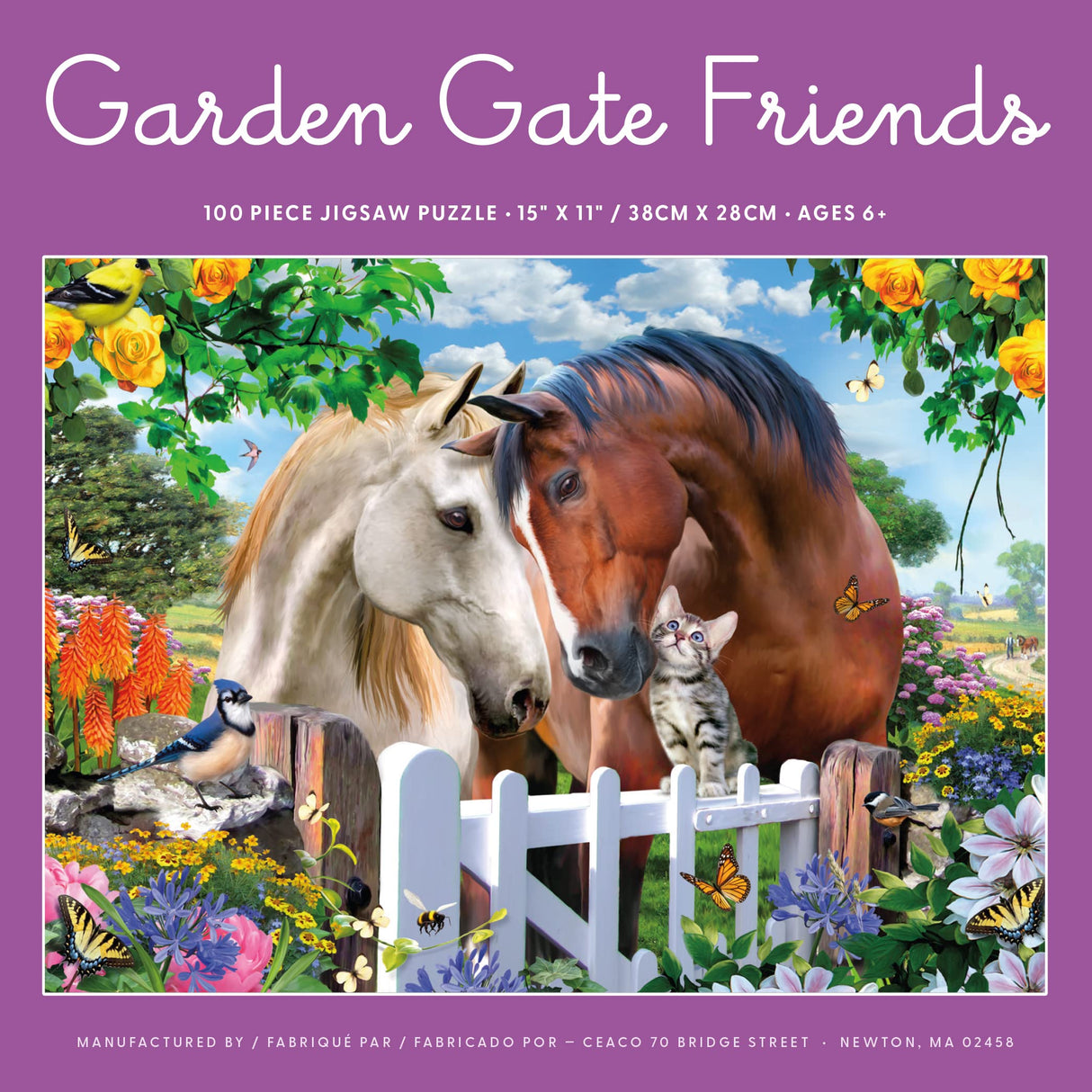 Ceaco - Howard Robinson - Garden Gate Friends - 100 Piece Jigsaw Puzzle Ceaco