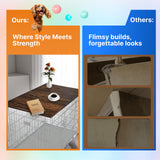 Skywin Dog Crate Topper Wood - 42" x 28" Dog Table Topper, Premium Dog Kennel, Functional Pet Crate Furniture Table Dog Topper Skywin