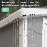 UDPATIO Outdoor Resin Storage Shed 6x4.5 FT, Plastic Garden Shed for Bike, Garbage Can, Tool, Outside Sheds with Lockable Door for Backyard, Patio, Lawn, Grey & White UDPATIO