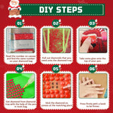 EMIEAUFG Christmas Diamond Art Kits for Adults, Christmas Train Diamond Paiting Kit for Beginners, 5D DIY Round Full Drill Craft Diamond Dot Gem Art, Home Wall Decor 12" x 16" EMIEAUFG