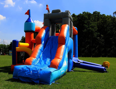 16x12FT Commercial Grade Bounce House Castle Inflatable, (Heavy Duty PVC), (1100w Blower)- 2 Slide, Ball Pit, Basketball Hoop, Obstacle - Bouncy House for Big Kid 5-12, Outdoor Party Toy Pool Backyard Okayego
