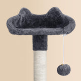 Yaheetech 64.5in Extra Large Multi-Level Cat Tree Kittens Play House Condo with Platform, Perch Hammock & Scratching Posts, Dark Gray Yaheetech