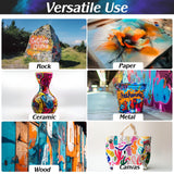 FansArriche Airbrush Paint, 44 Colors with 6 Thinners Acrylic Air Brush Paint Set, Ready to Spray Water-Based Opaque & Neon & Iridescent Acrylic Paint for Beginners, Artists, 20 ml/Bottle FansArriche